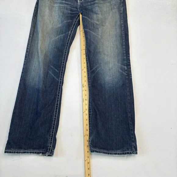 BKE Tyler Jeans Men 34x30 Straight Buckle Whisker Western Cowboy Denim Medium - Picture 7 of 12